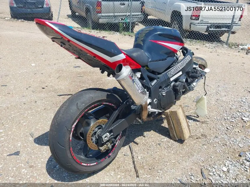 2005 Suzuki Gsx-R750 K VIN: JS1GR7JA552100170 Lot: 42563389