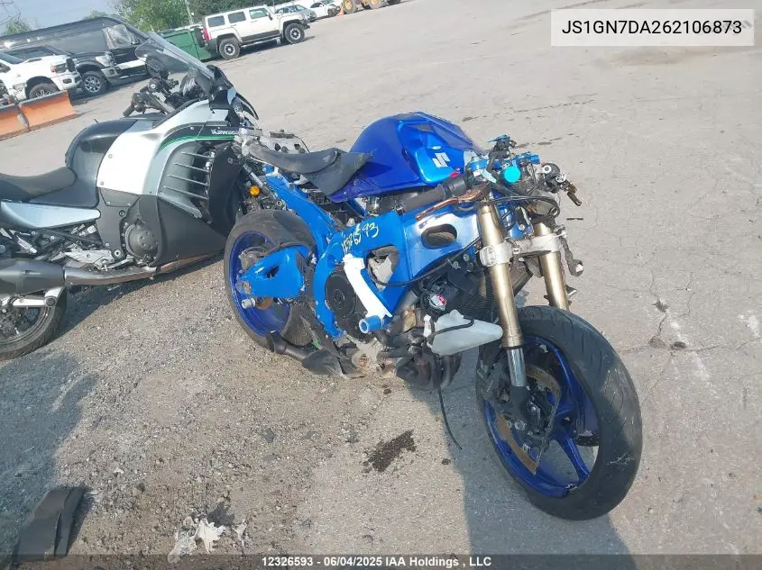 2006 Suzuki Gsx-R600 K6 VIN: JS1GN7DA262106873 Lot: 12326593