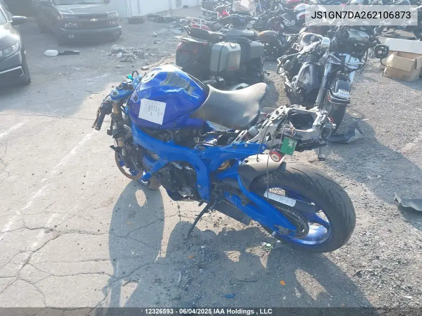 2006 Suzuki Gsx-R600 K6 VIN: JS1GN7DA262106873 Lot: 12326593
