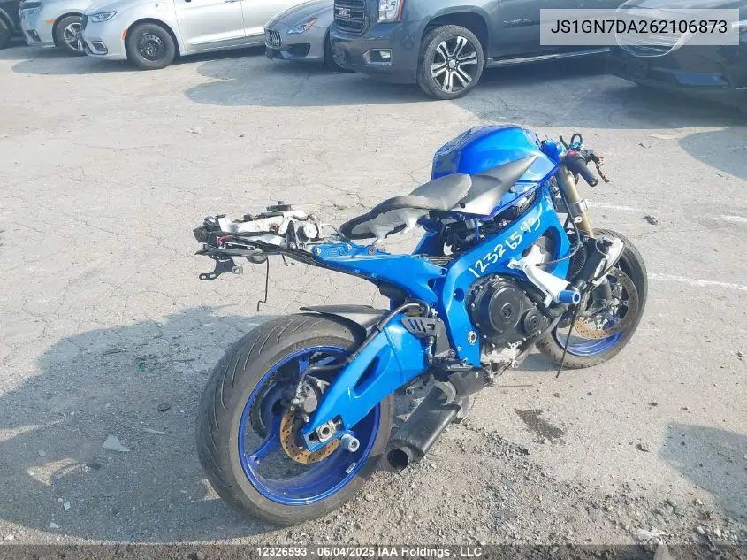 2006 Suzuki Gsx-R600 K6 VIN: JS1GN7DA262106873 Lot: 12326593