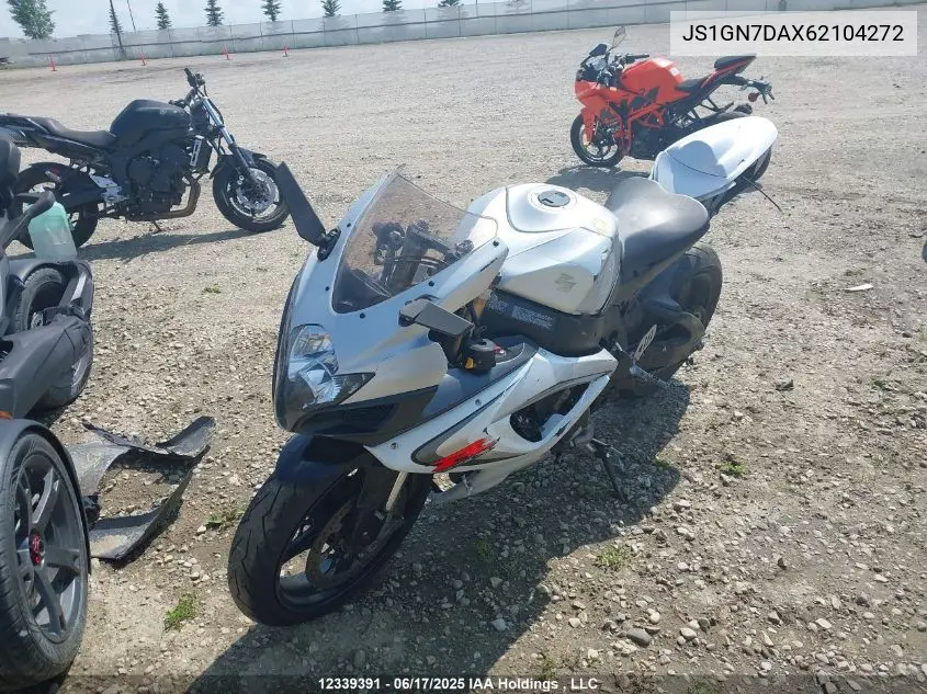 2006 Suzuki Gsx-R600 K6 VIN: JS1GN7DAX62104272 Lot: 12339391