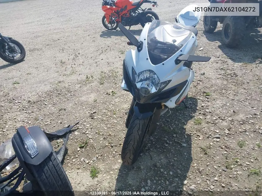 2006 Suzuki Gsx-R600 K6 VIN: JS1GN7DAX62104272 Lot: 12339391