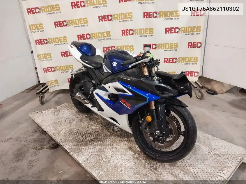 2006 Suzuki Gsx-R1000 VIN: JS1GT76A862110302 Lot: 41975778