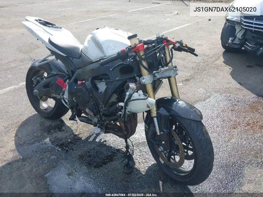2006 Suzuki Gsx-R600 K6 VIN: JS1GN7DAX62105020 Lot: 42647064