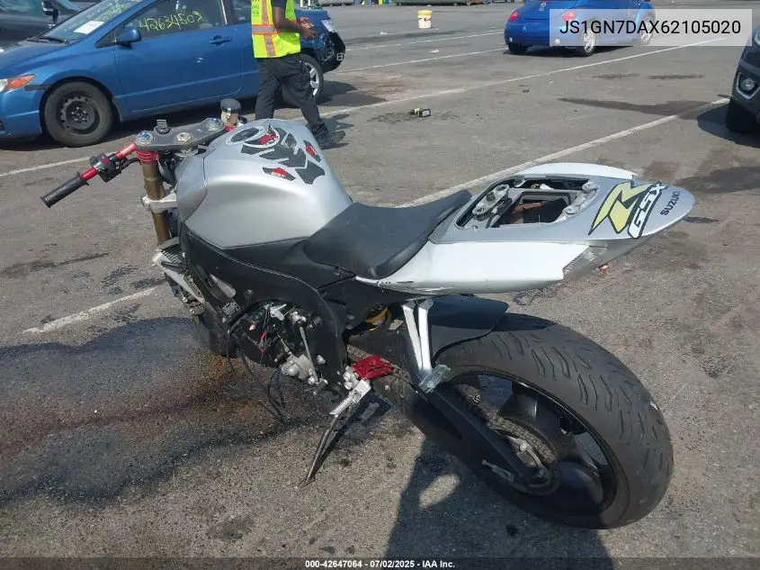 2006 Suzuki Gsx-R600 K6 VIN: JS1GN7DAX62105020 Lot: 42647064