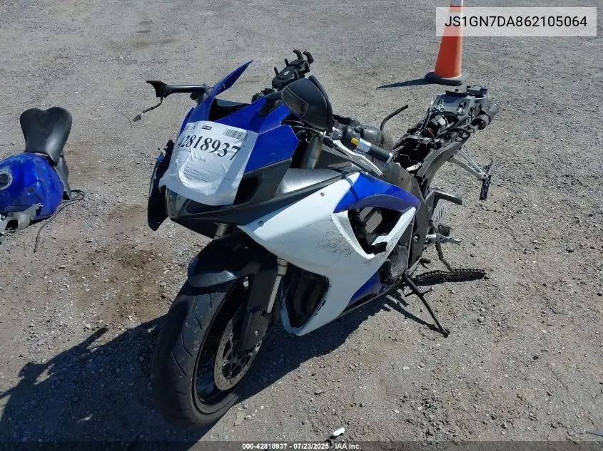 2006 Suzuki Gsx-R600 K6 VIN: JS1GN7DA862105064 Lot: 42818937