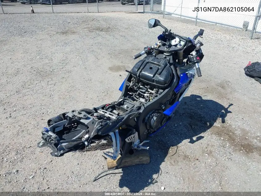 2006 Suzuki Gsx-R600 K6 VIN: JS1GN7DA862105064 Lot: 42818937
