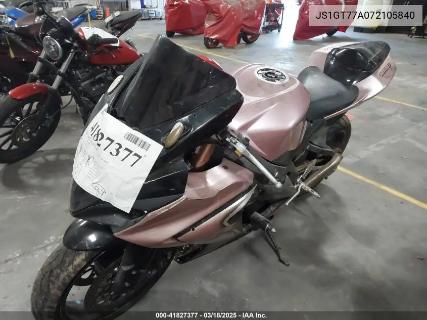 2007 Suzuki Gsx-R1000 VIN: JS1GT77A072105840 Lot: 41827377