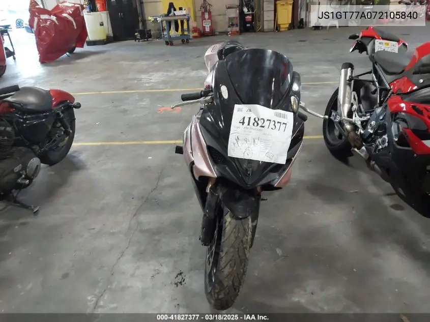 2007 Suzuki Gsx-R1000 VIN: JS1GT77A072105840 Lot: 41827377