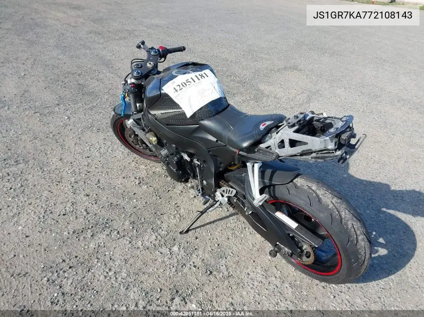 2007 Suzuki Gsx-R750 VIN: JS1GR7KA772108143 Lot: 42051181