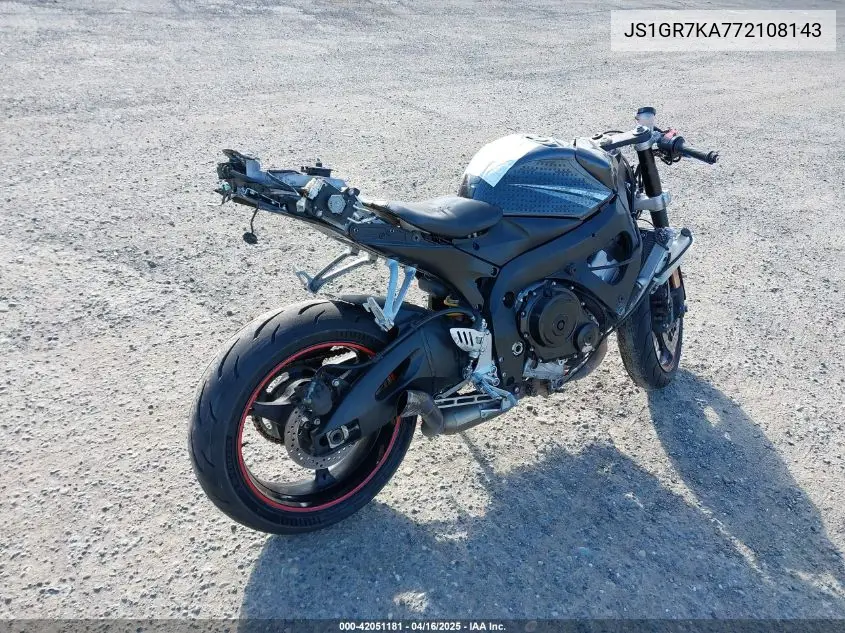 2007 Suzuki Gsx-R750 VIN: JS1GR7KA772108143 Lot: 42051181