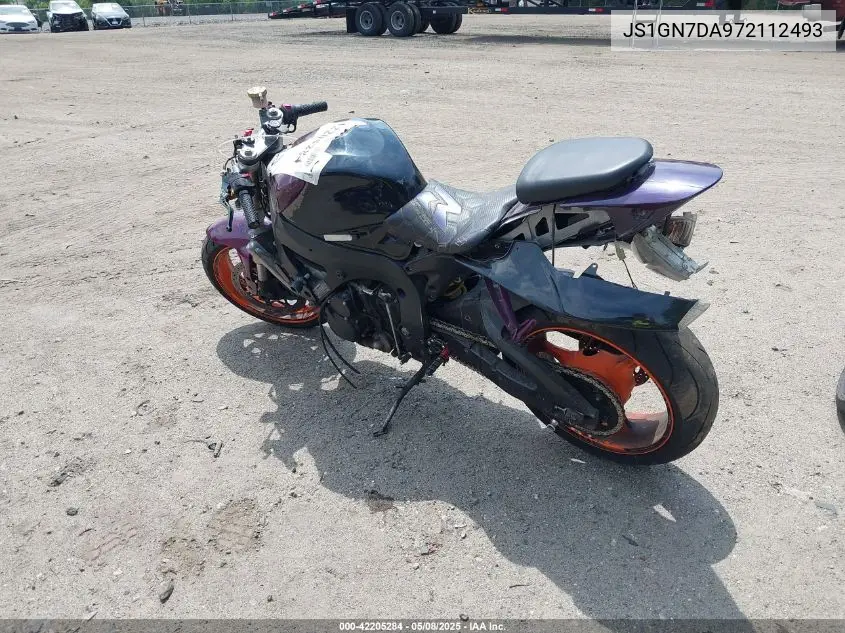 2007 Suzuki Gsx-R600 VIN: JS1GN7DA972112493 Lot: 42205284