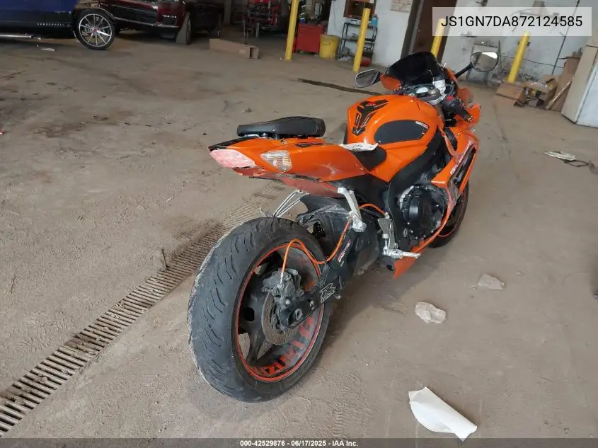 2007 Suzuki Gsx-R600 VIN: JS1GN7DA872124585 Lot: 42529876