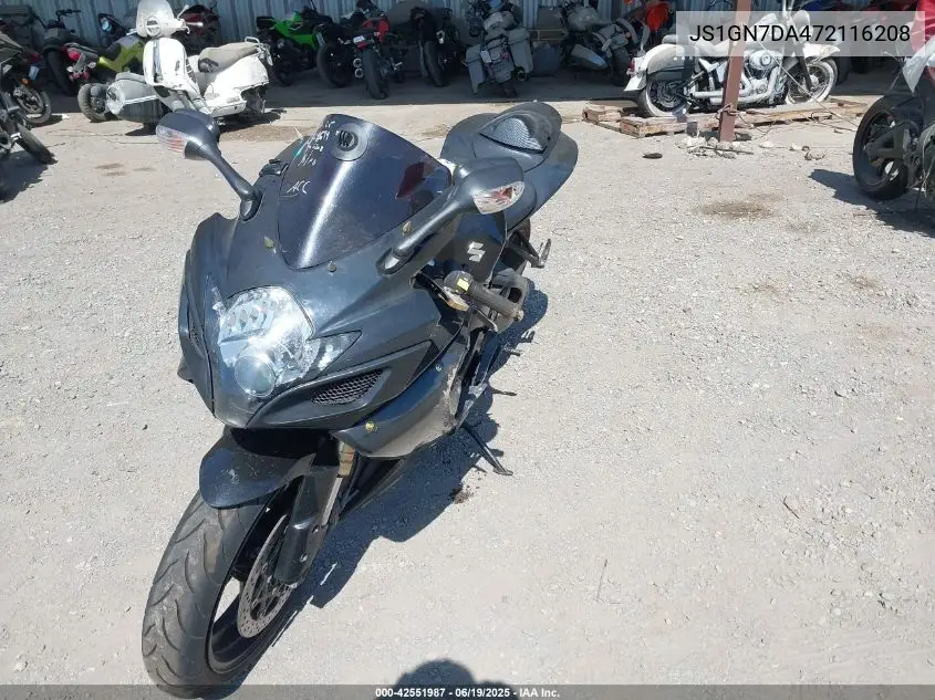 2007 Suzuki Gsx-R600 VIN: JS1GN7DA472116208 Lot: 42551987