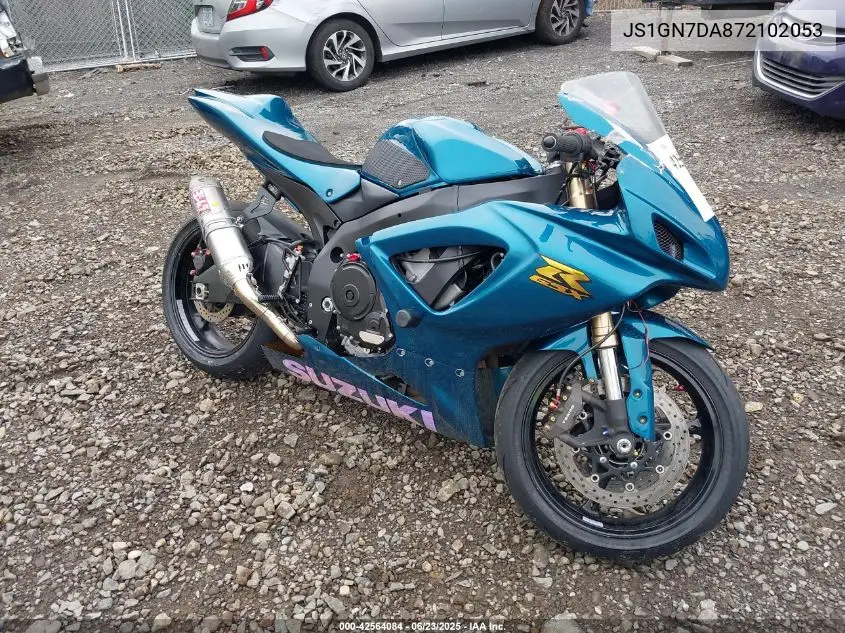 2007 Suzuki Gsx-R600 VIN: JS1GN7DA872102053 Lot: 42564084