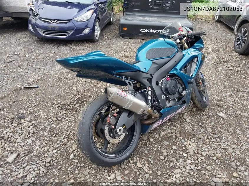 2007 Suzuki Gsx-R600 VIN: JS1GN7DA872102053 Lot: 42564084