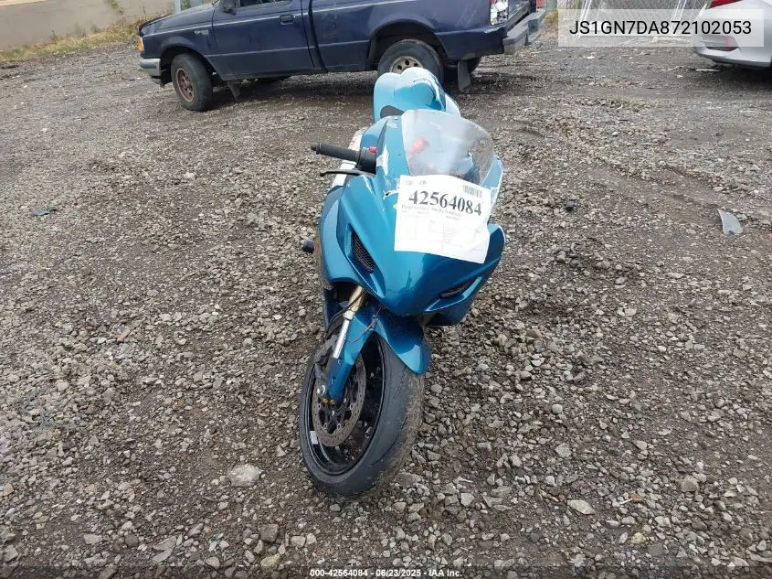 2007 Suzuki Gsx-R600 VIN: JS1GN7DA872102053 Lot: 42564084