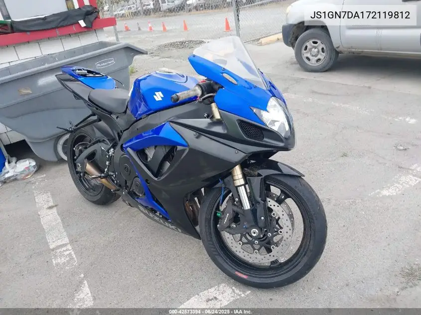 2007 Suzuki Gsx-R600 VIN: JS1GN7DA172119812 Lot: 42573394