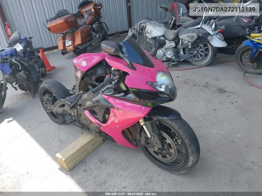 2007 Suzuki Gsx-R600 VIN: JS1GN7DA272112139 Lot: 42612137
