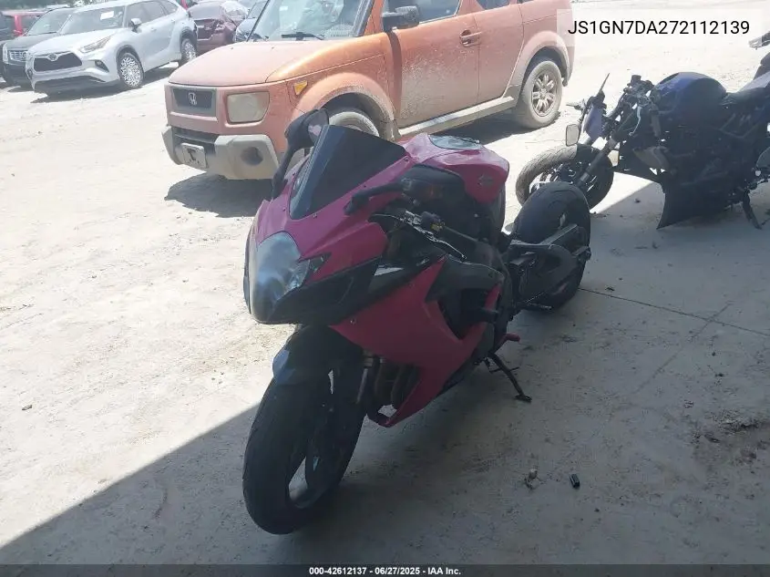 2007 Suzuki Gsx-R600 VIN: JS1GN7DA272112139 Lot: 42612137