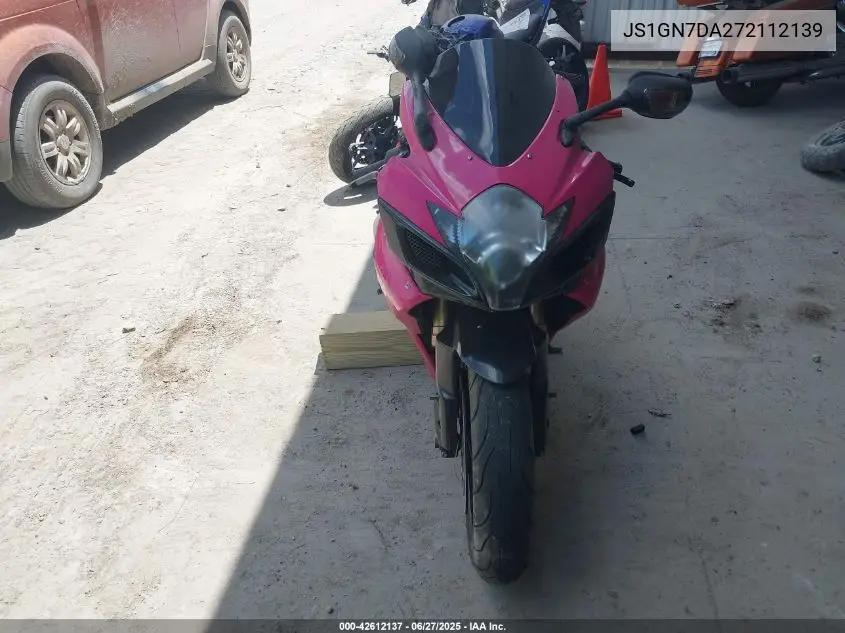 2007 Suzuki Gsx-R600 VIN: JS1GN7DA272112139 Lot: 42612137