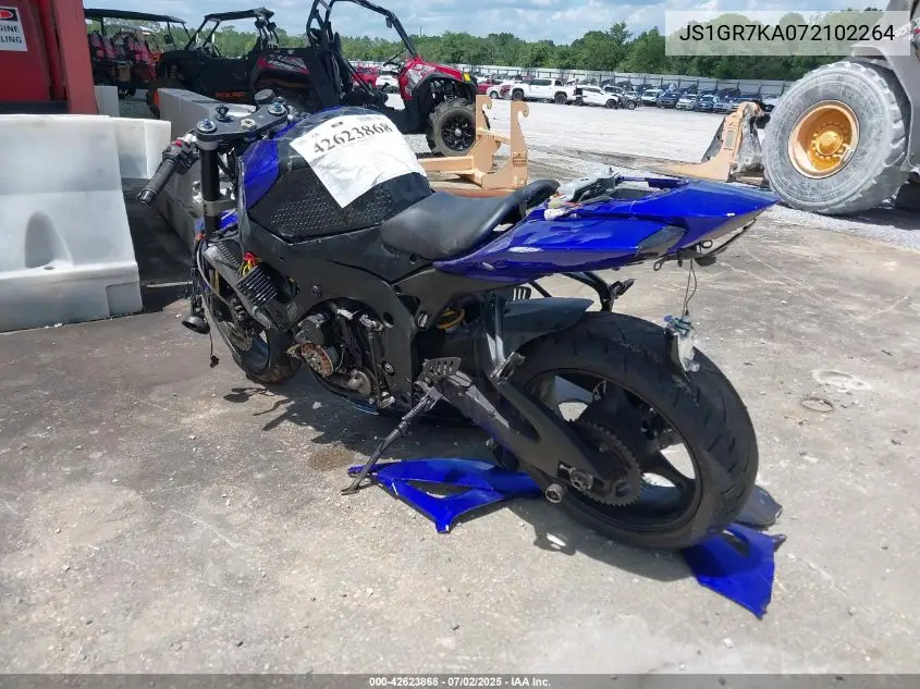 2007 Suzuki Gsx-R750 VIN: JS1GR7KA072102264 Lot: 42623868