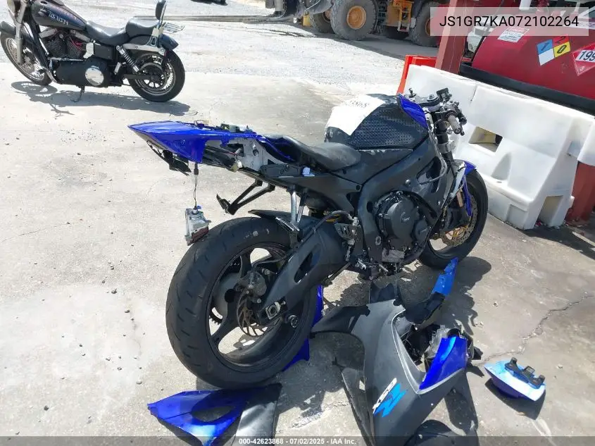 2007 Suzuki Gsx-R750 VIN: JS1GR7KA072102264 Lot: 42623868
