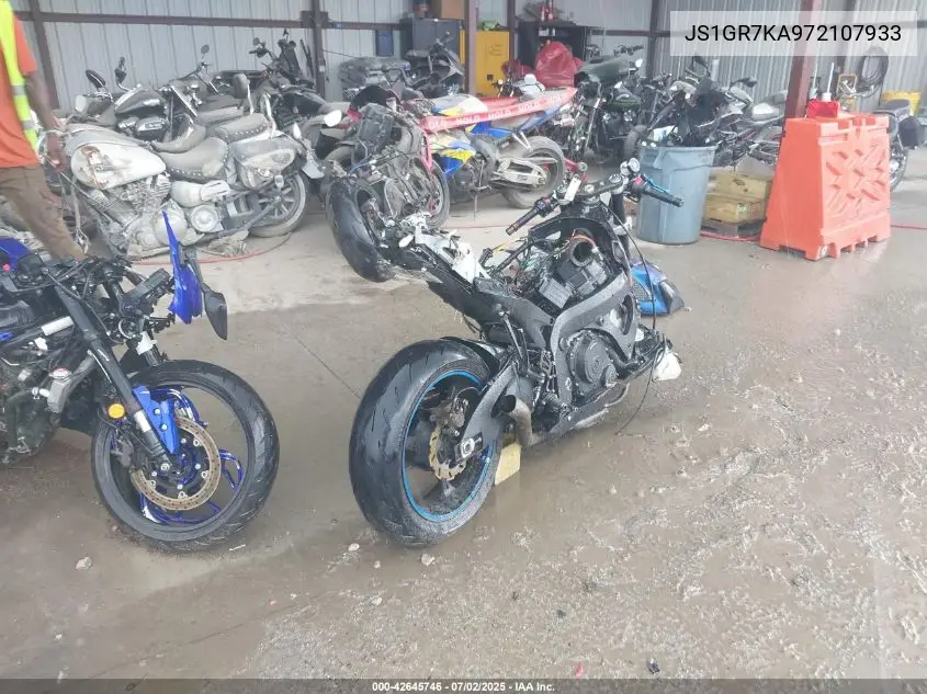 2007 Suzuki Gsx-R750 VIN: JS1GR7KA972107933 Lot: 42645746