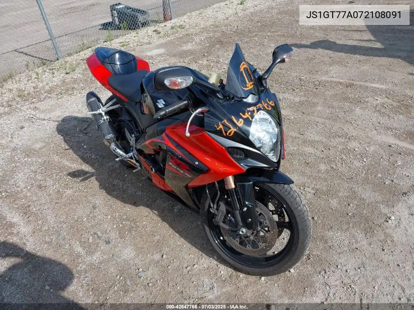 2007 Suzuki Gsx-R1000 VIN: JS1GT77A072108091 Lot: 42647766