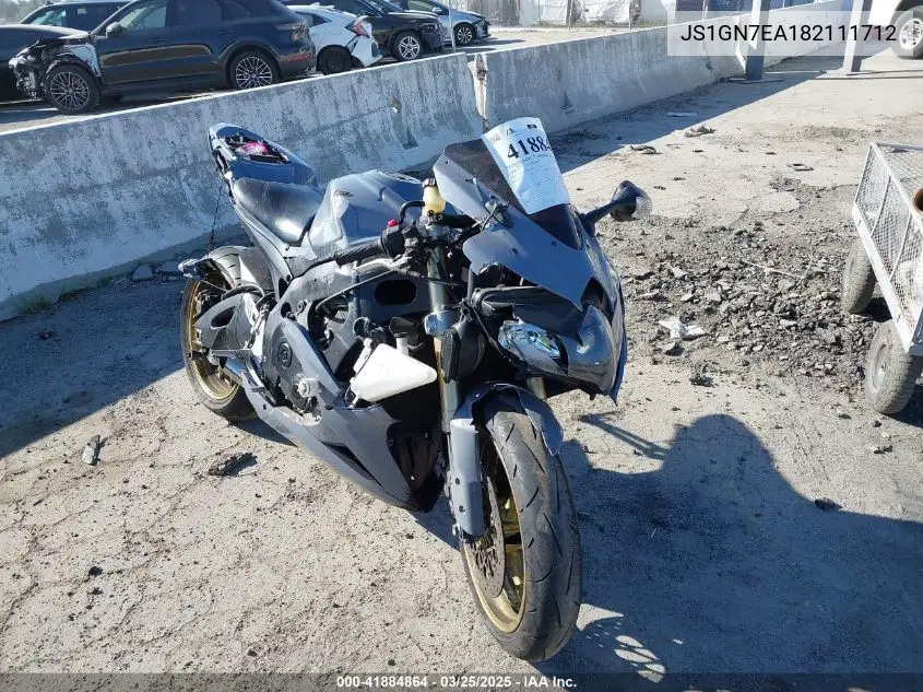 2008 Suzuki Gsx-R600 VIN: JS1GN7EA182111712 Lot: 41884864