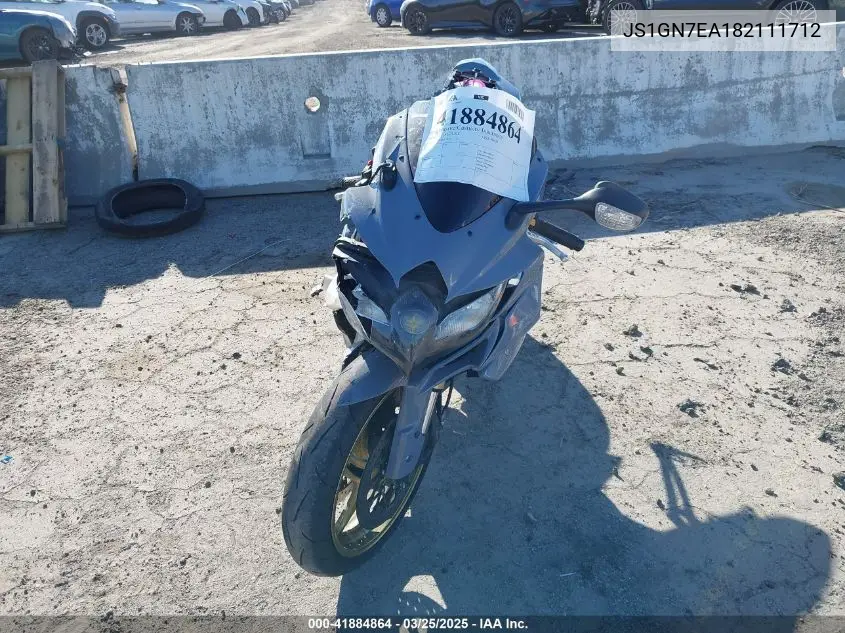 2008 Suzuki Gsx-R600 VIN: JS1GN7EA182111712 Lot: 41884864