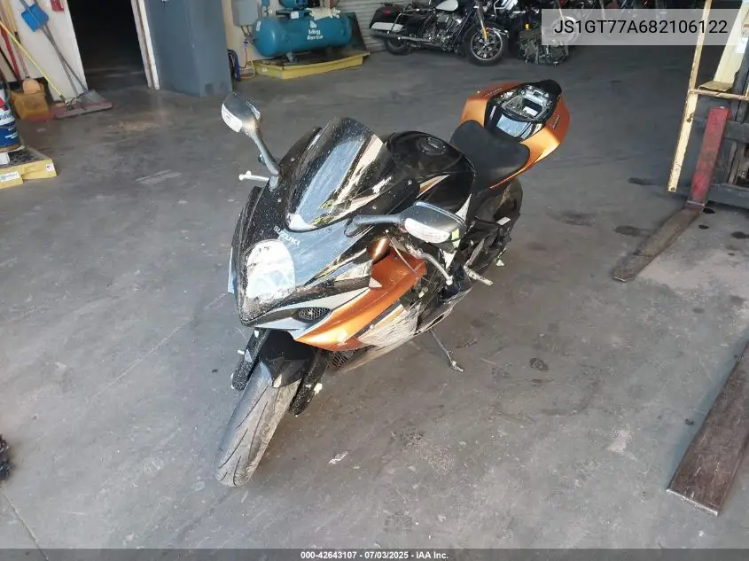 2008 Suzuki Gsx-R1000 VIN: JS1GT77A682106122 Lot: 42643107