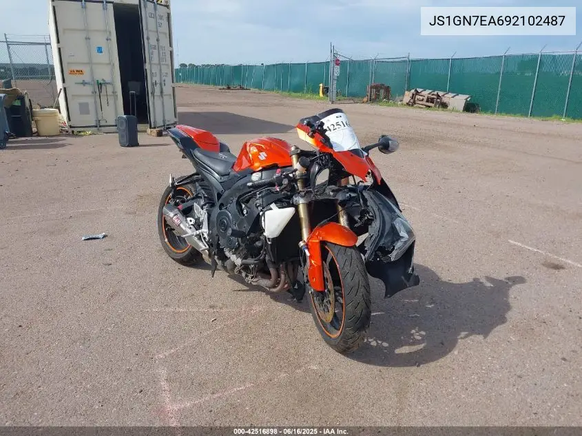 2009 Suzuki Gsx-R600 VIN: JS1GN7EA692102487 Lot: 42516898