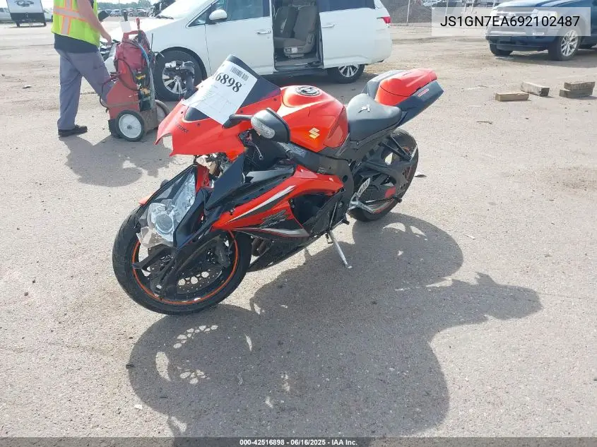 2009 Suzuki Gsx-R600 VIN: JS1GN7EA692102487 Lot: 42516898