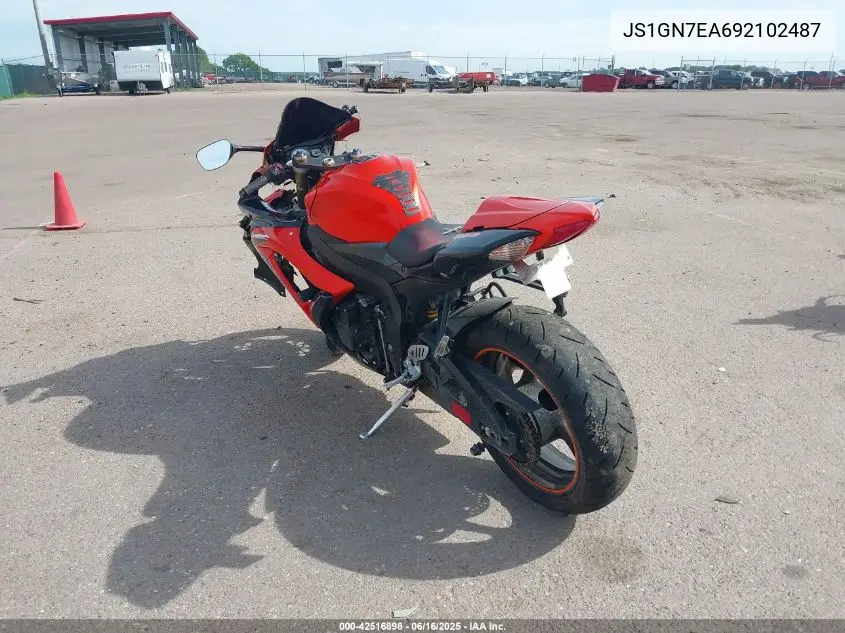 2009 Suzuki Gsx-R600 VIN: JS1GN7EA692102487 Lot: 42516898