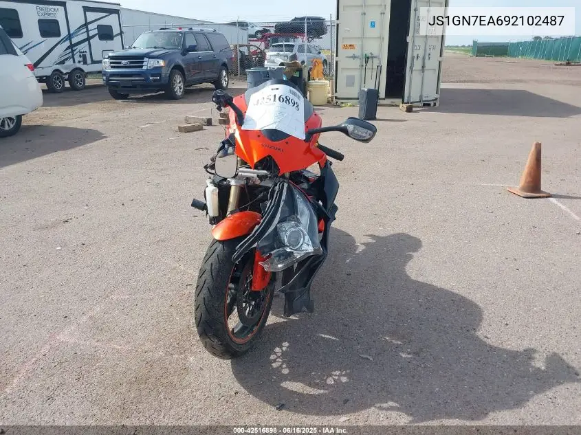 2009 Suzuki Gsx-R600 VIN: JS1GN7EA692102487 Lot: 42516898