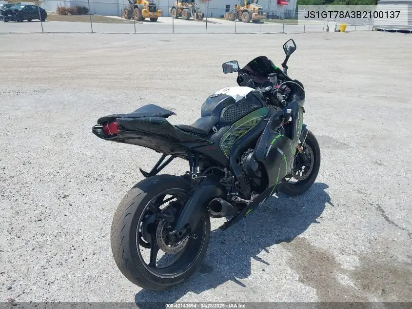 2011 Suzuki Gsx-R1000 VIN: JS1GT78A3B2100137 Lot: 42143694