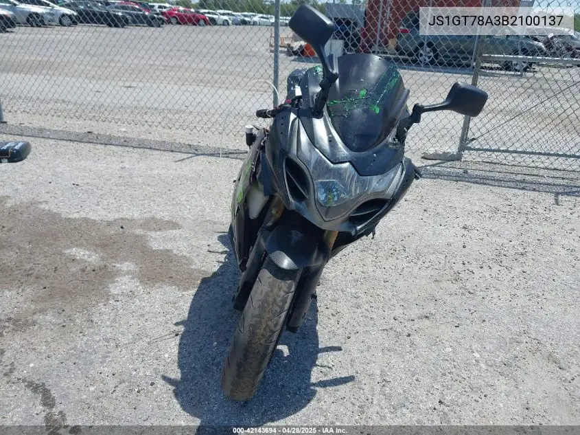 2011 Suzuki Gsx-R1000 VIN: JS1GT78A3B2100137 Lot: 42143694
