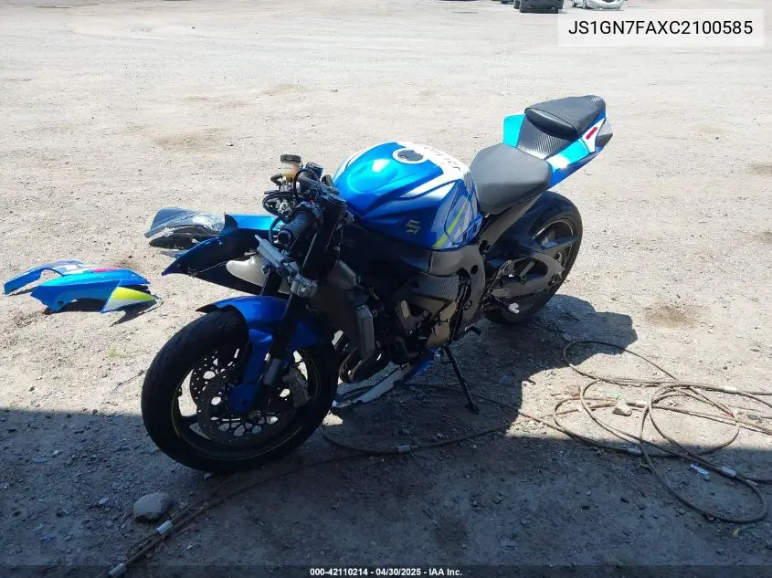 2012 Suzuki Gsx-R600 VIN: JS1GN7FAXC2100585 Lot: 42110214