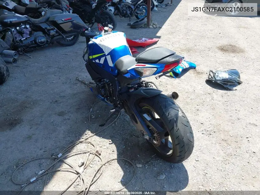 2012 Suzuki Gsx-R600 VIN: JS1GN7FAXC2100585 Lot: 42110214