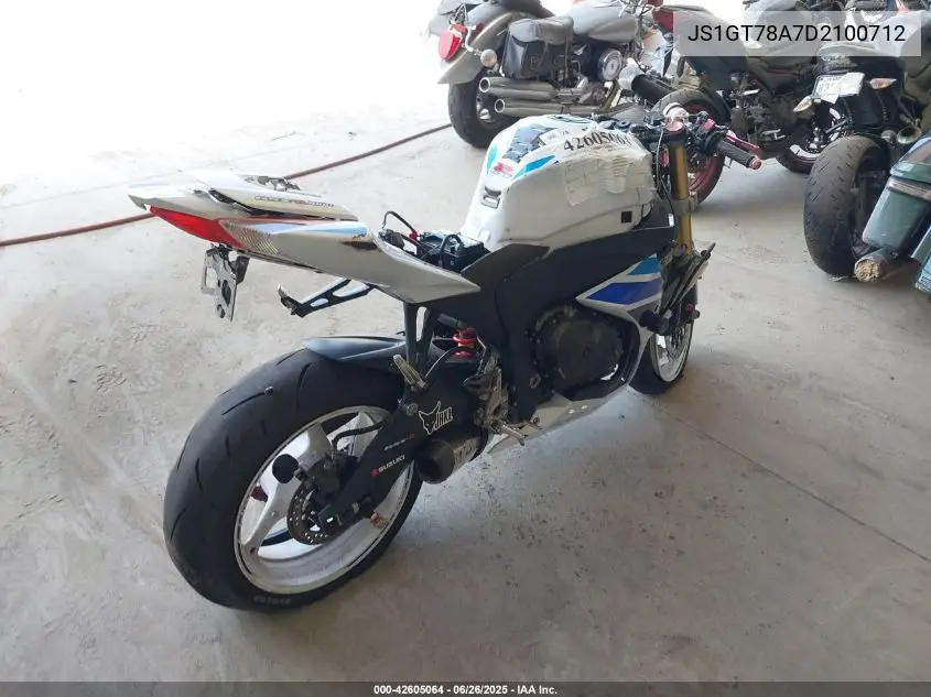 2013 Suzuki Gsx-R1000 VIN: JS1GT78A7D2100712 Lot: 42605064