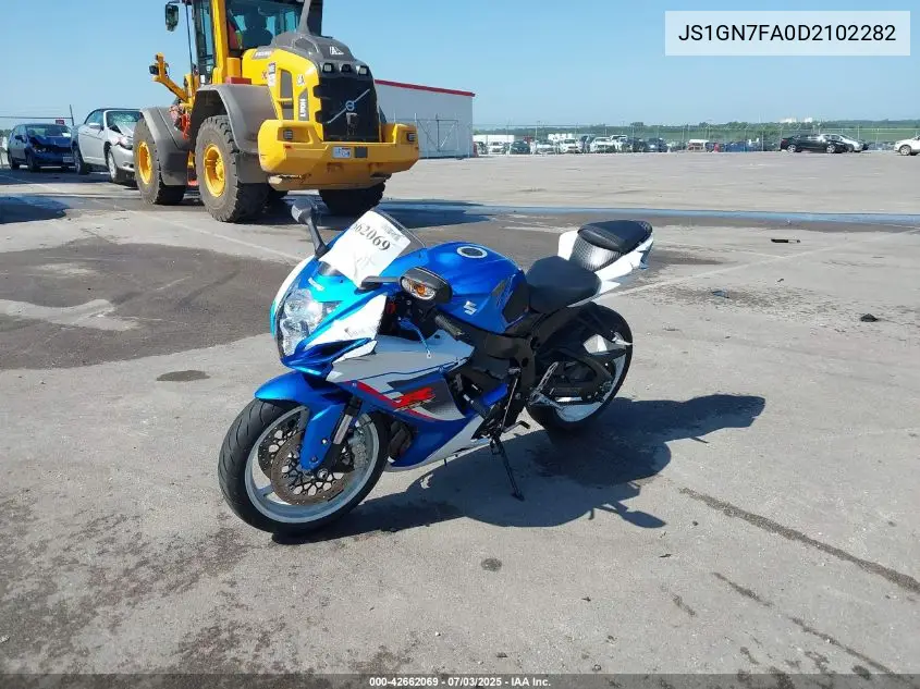 2013 Suzuki Gsx-R600 VIN: JS1GN7FA0D2102282 Lot: 42662069