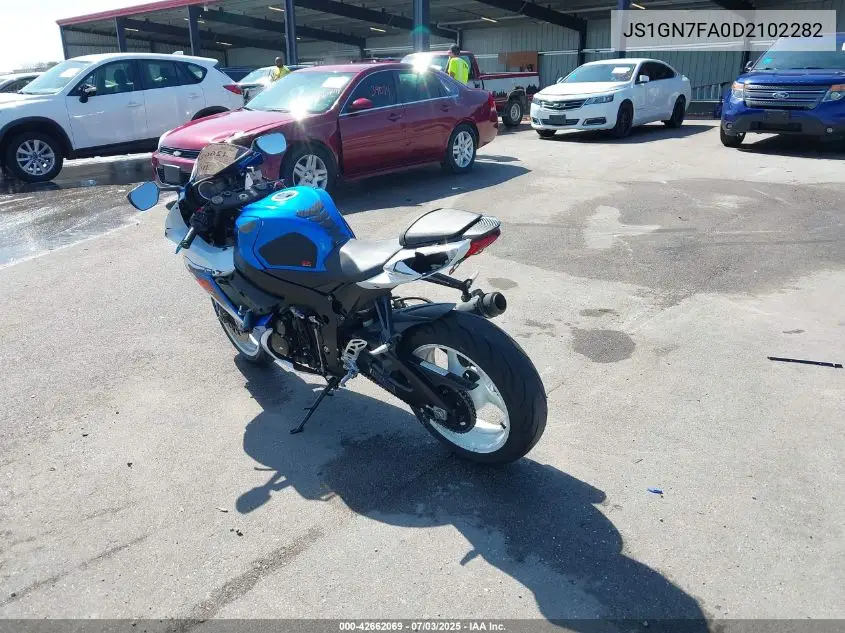 2013 Suzuki Gsx-R600 VIN: JS1GN7FA0D2102282 Lot: 42662069
