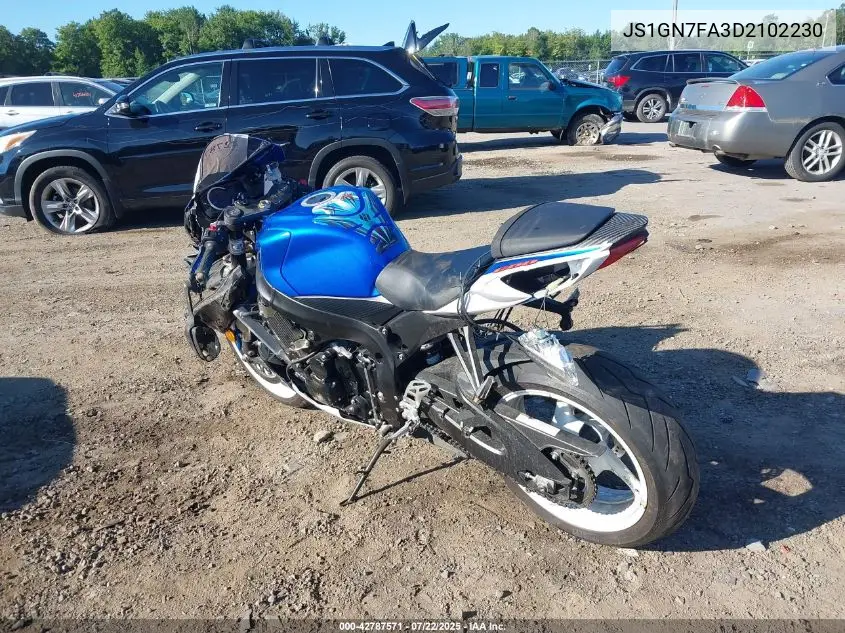 2013 Suzuki Gsx-R600 VIN: JS1GN7FA3D2102230 Lot: 42787571