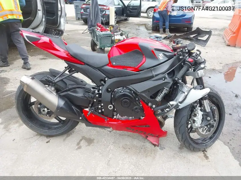 2016 Suzuki Gsx-R600 VIN: JS1GN7FA4G2100037 Lot: 42138497