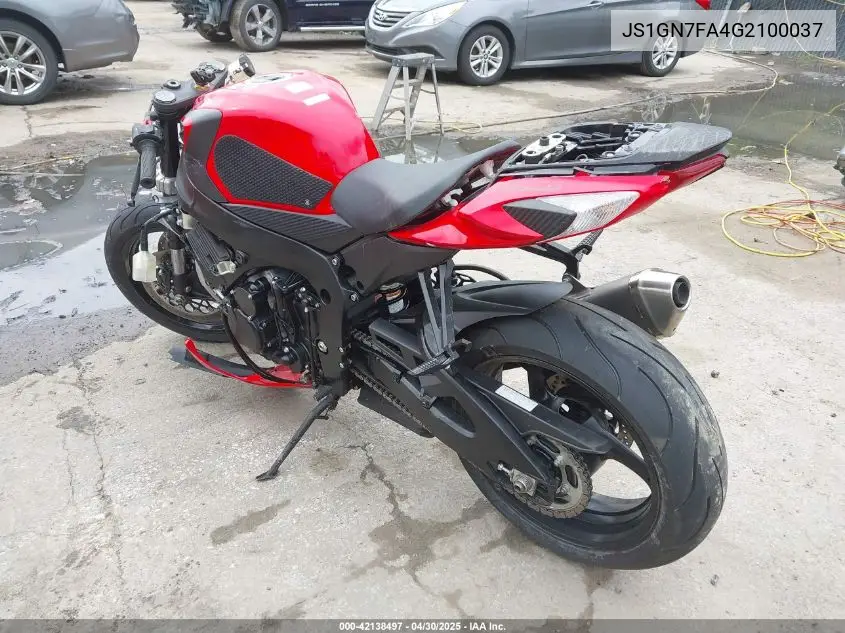 2016 Suzuki Gsx-R600 VIN: JS1GN7FA4G2100037 Lot: 42138497