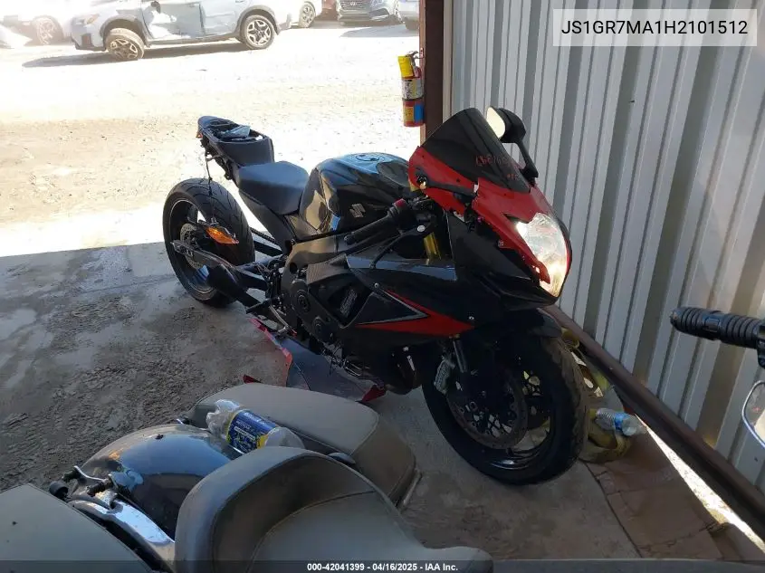 2017 Suzuki Gsx-R750 VIN: JS1GR7MA1H2101512 Lot: 42041399