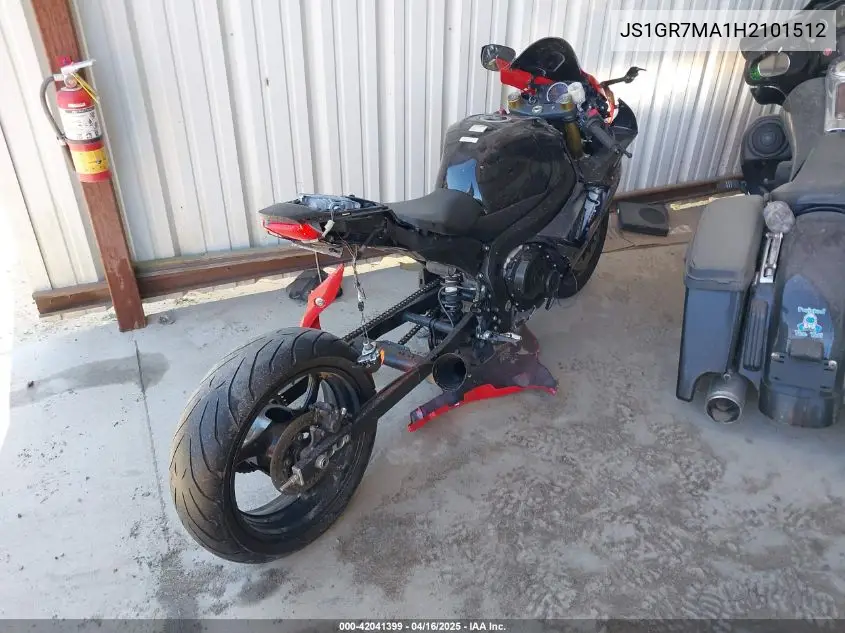 2017 Suzuki Gsx-R750 VIN: JS1GR7MA1H2101512 Lot: 42041399