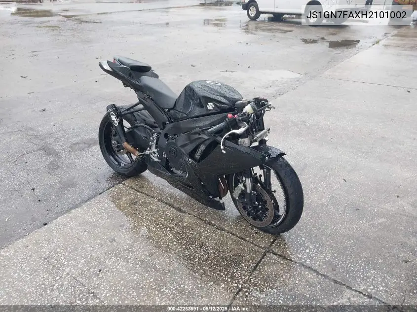 2017 Suzuki Gsx-R600 VIN: JS1GN7FAXH2101002 Lot: 42233691
