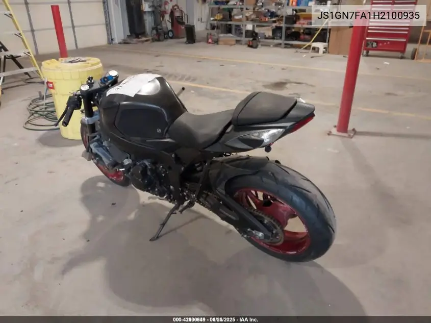 2017 Suzuki Gsx-R600 VIN: JS1GN7FA1H2100935 Lot: 42600649